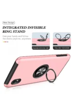 Uray store Samsung Galaxy A01 Core Kılıf Elit Yüzüklü Kapak - Pembe - Görsel 3