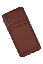 Uray store Samsung Galaxy A01 Core Kılıf Kelvin Kartvizitli Silikon - Bordo - Görsel 2