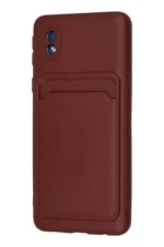 Uray store Samsung Galaxy A01 Core Kılıf Kelvin Kartvizitli Silikon - Bordo - Görsel 3