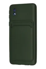 Uray store Samsung Galaxy A01 Core Kılıf Kelvin Kartvizitli Silikon - Koyu Yeşil - Görsel 3