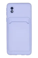 Uray store Samsung Galaxy A01 Core Kılıf Kelvin Kartvizitli Silikon - Lila