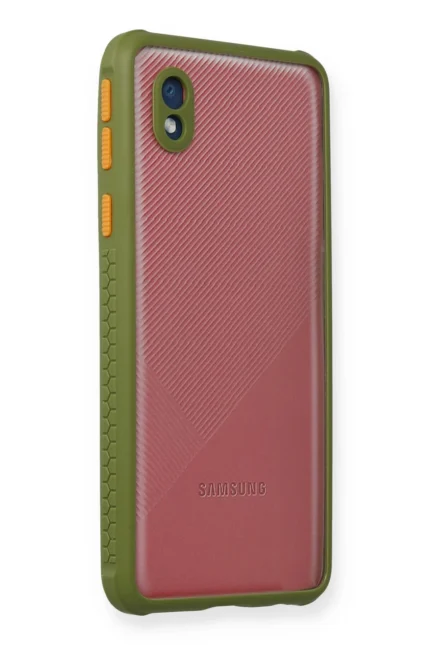 Uray store Samsung Galaxy A01 Core Kılıf Miami Şeffaf Silikon - Yeşil