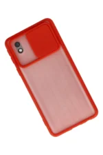 Uray store Samsung Galaxy A01 Core Kılıf Palm Buzlu Kamera Sürgülü Silikon - Kırmızı - Görsel 2