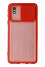Uray store Samsung Galaxy A01 Core Kılıf Palm Buzlu Kamera Sürgülü Silikon - Kırmızı