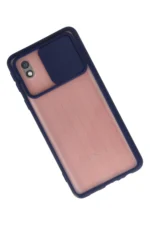 Uray store Samsung Galaxy A01 Core Kılıf Palm Buzlu Kamera Sürgülü Silikon - Lacivert - Görsel 2