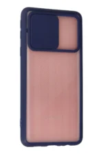 Uray store Samsung Galaxy A01 Core Kılıf Palm Buzlu Kamera Sürgülü Silikon - Lacivert - Görsel 3
