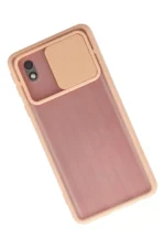 Uray store Samsung Galaxy A01 Core Kılıf Palm Buzlu Kamera Sürgülü Silikon - Pembe - Görsel 2