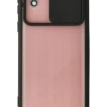 Uray store Samsung Galaxy A01 Core Kılıf Palm Buzlu Kamera Sürgülü Silikon - Siyah