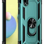 Uray store Samsung Galaxy A01 Core Kılıf Sofya Yüzüklü Silikon Kapak - Yeşil