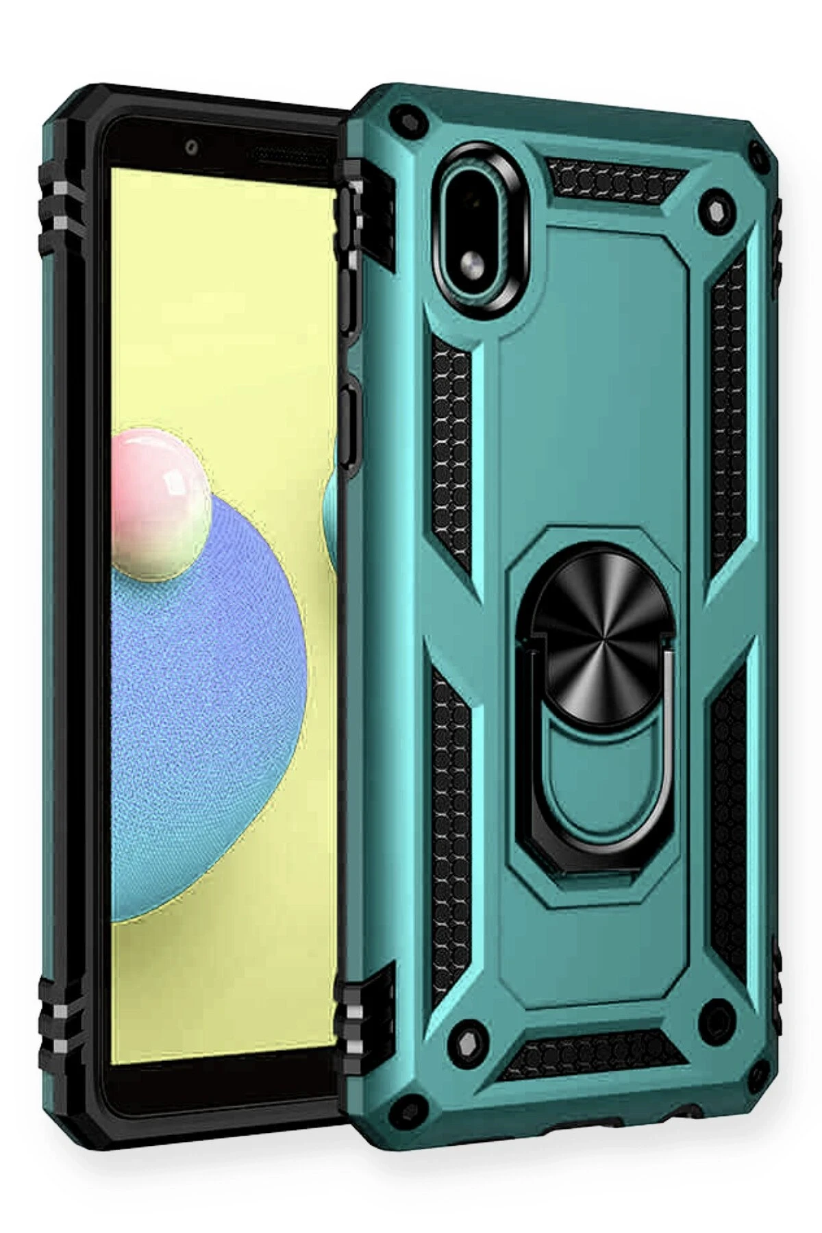 newface-samsung-galaxy-a01-core-kilif-sofya-yuzuklu-silikon-kapak-yesil-default Uray store Samsung Galaxy A01 Core Kılıf Sofya Yüzüklü Silikon Kapak - Yeşil - Görsel 1