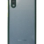 Uray store Samsung Galaxy A02 Kılıf Miami Şeffaf Silikon - Koyu Yeşil