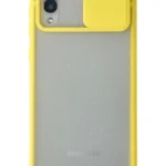 Uray store Samsung Galaxy A02 Kılıf Palm Buzlu Kamera Sürgülü Silikon - Sarı
