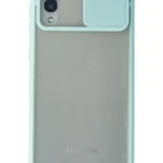Uray store Samsung Galaxy A02 Kılıf Palm Buzlu Kamera Sürgülü Silikon - Turkuaz
