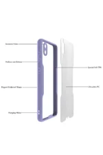 Uray store Samsung Galaxy A02 Kılıf Platin Silikon - Lila - Görsel 3