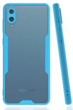 Uray store Samsung Galaxy A02 Kılıf Platin Silikon - Mavi