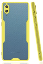 Uray store Samsung Galaxy A02 Kılıf Platin Silikon - Sarı