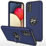 Uray store Samsung Galaxy A02S Kılıf Elit Yüzüklü Kapak - Lacivert