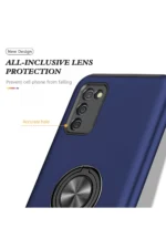 Uray store Samsung Galaxy A02S Kılıf Elit Yüzüklü Kapak - Lacivert - Görsel 4