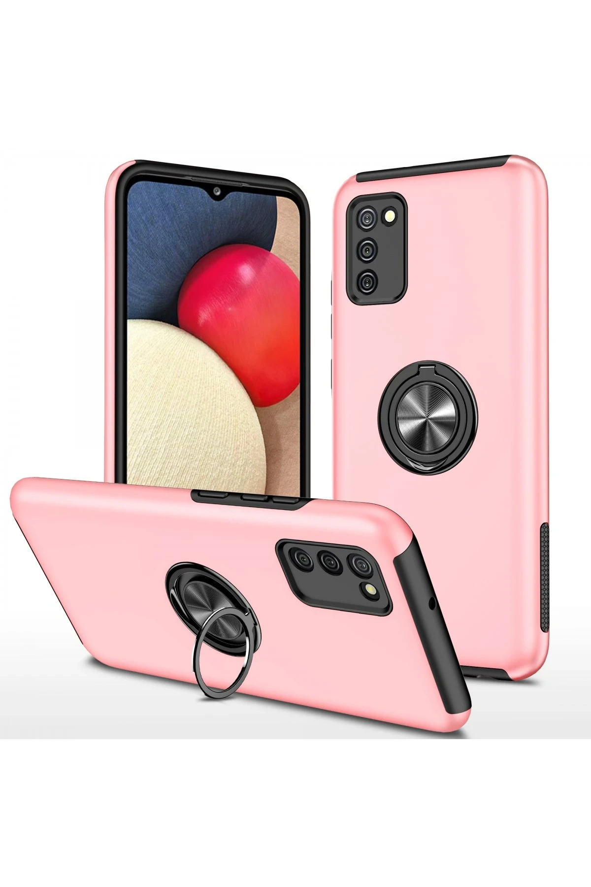 newface-samsung-galaxy-a02s-kilif-elit-yuzuklu-kapak-pembe-default Uray store Samsung Galaxy A02S Kılıf Elit Yüzüklü Kapak - Pembe - Görsel 1