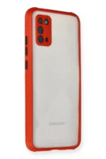 Uray store Samsung Galaxy A02S Kılıf Miami Şeffaf Silikon - Kırmızı - Görsel 2