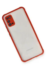 Uray store Samsung Galaxy A02S Kılıf Miami Şeffaf Silikon - Kırmızı - Görsel 3