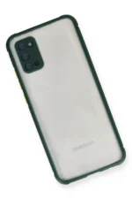 Uray store Samsung Galaxy A02S Kılıf Miami Şeffaf Silikon - Koyu Yeşil - Görsel 3
