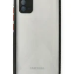 Uray store Samsung Galaxy A02S Kılıf Miami Şeffaf Silikon - Siyah