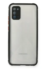 Uray store Samsung Galaxy A02S Kılıf Miami Şeffaf Silikon - Siyah