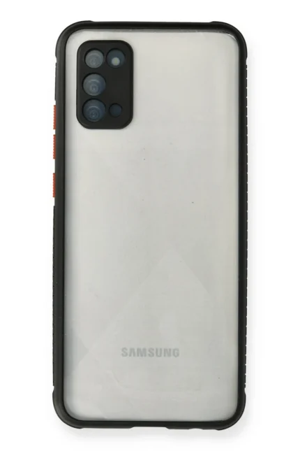 Uray store Samsung Galaxy A02S Kılıf Miami Şeffaf Silikon - Siyah