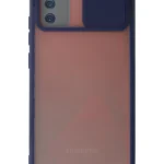 Uray store Samsung Galaxy A02S Kılıf Palm Buzlu Kamera Sürgülü Silikon - Lacivert