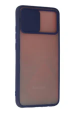 Uray store Samsung Galaxy A02S Kılıf Palm Buzlu Kamera Sürgülü Silikon - Lacivert - Görsel 3