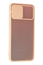 Uray store Samsung Galaxy A02S Kılıf Palm Buzlu Kamera Sürgülü Silikon - Pembe - Görsel 3