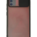 Uray store Samsung Galaxy A02S Kılıf Palm Buzlu Kamera Sürgülü Silikon - Siyah