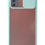 Uray store Samsung Galaxy A02S Kılıf Palm Buzlu Kamera Sürgülü Silikon - Turkuaz