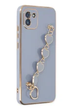 Uray store Samsung Galaxy A03 Kılıf Esila Silikon - Gri