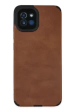Uray store Samsung Galaxy A03 Kılıf Loop Deri Silikon - Kahverengi