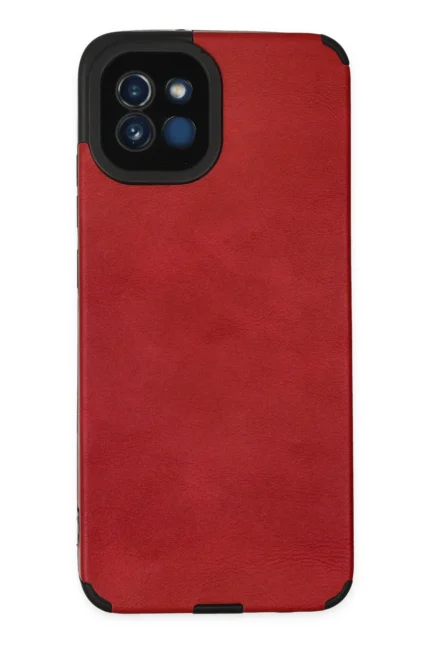 Uray store Samsung Galaxy A03 Kılıf Loop Deri Silikon - Kırmızı