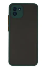 Uray store Samsung Galaxy A03 Kılıf Montreal Silikon Kapak - Yeşil