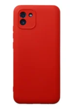 Uray store Samsung Galaxy A03 Kılıf Nano içi Kadife Silikon - Kırmızı