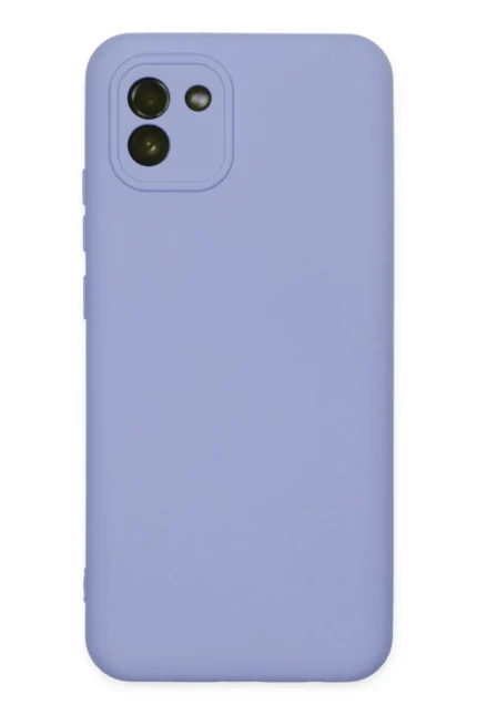 Uray store Samsung Galaxy A03 Kılıf Nano içi Kadife Silikon - Lila