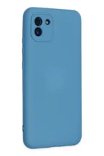 Uray store Samsung Galaxy A03 Kılıf Nano içi Kadife Silikon - Mavi - Görsel 3