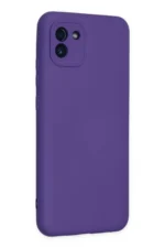 Uray store Samsung Galaxy A03 Kılıf Nano içi Kadife Silikon - Mor - Görsel 2