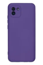 Uray store Samsung Galaxy A03 Kılıf Nano içi Kadife Silikon - Mor