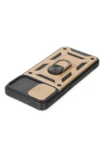 Uray store Samsung Galaxy A03 Kılıf Pars Lens Yüzüklü Silikon - Gold - Görsel 5