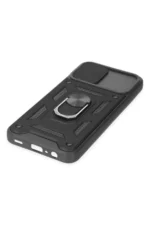 Uray store Samsung Galaxy A03 Kılıf Pars Lens Yüzüklü Silikon - Siyah - Görsel 5