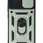Uray store Samsung Galaxy A03 Kılıf Pars Lens Yüzüklü Silikon - Yeşil
