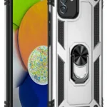 Uray store Samsung Galaxy A03 Kılıf Sofya Yüzüklü Silikon Kapak - Gümüş