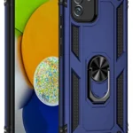 Uray store Samsung Galaxy A03 Kılıf Sofya Yüzüklü Silikon Kapak - Lacivert