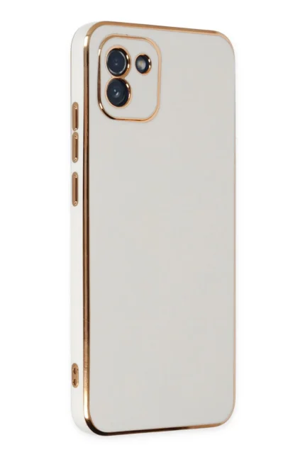 Uray store Samsung Galaxy A03 Kılıf Volet Silikon - Beyaz