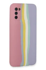 Uray store Samsung Galaxy A03S Kılıf Ebruli Lansman Silikon - Pembe-Lila - Görsel 3